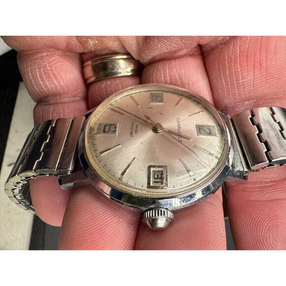 Vintage 1975 Caravelle Watch M9 Water Resistant Silver Tone 30MM Stretch Band main image 4